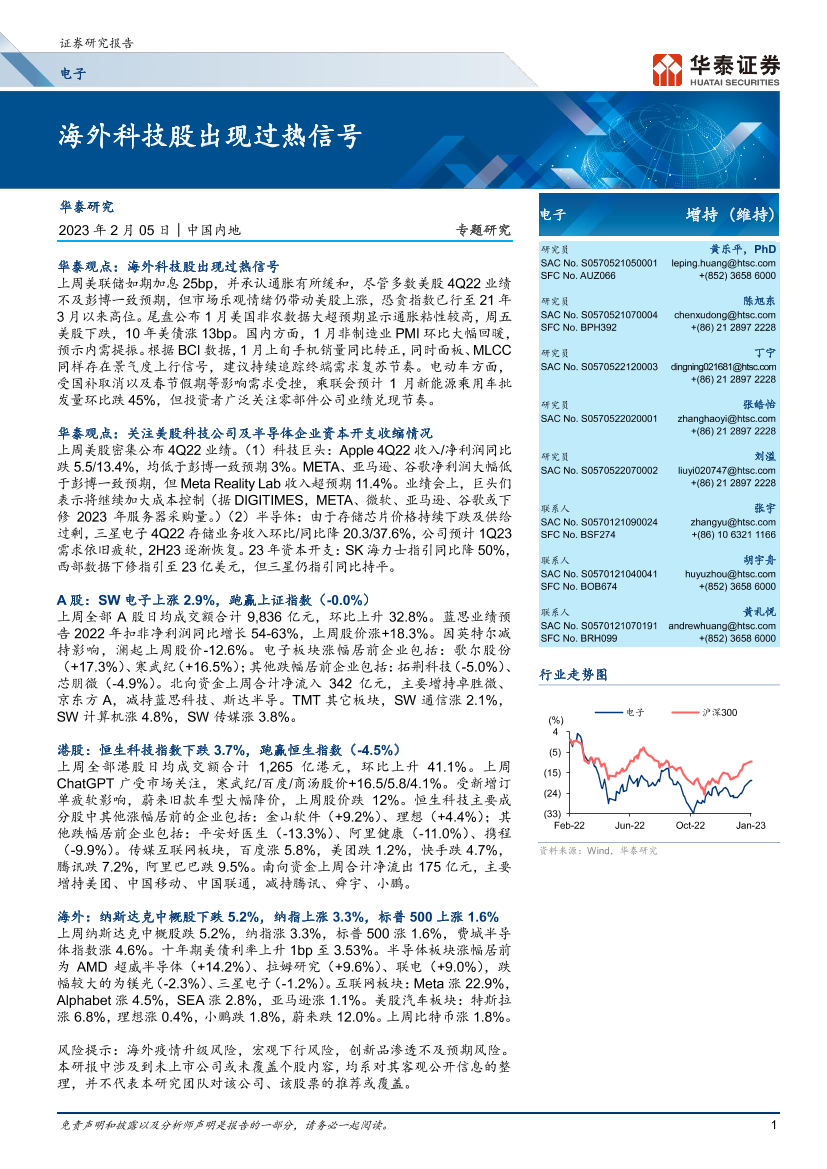 电子行业专题研究： 海外科技股出现过热信号-20230205-华泰证券-26页电子行业专题研究： 海外科技股出现过热信号-20230205-华泰证券-26页_1.png